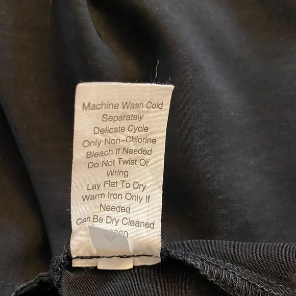 CAbi “Take Charge” #956 Black Open Front Waterfall Jacket Tie Belt Size Medium - Picture 10 of 12